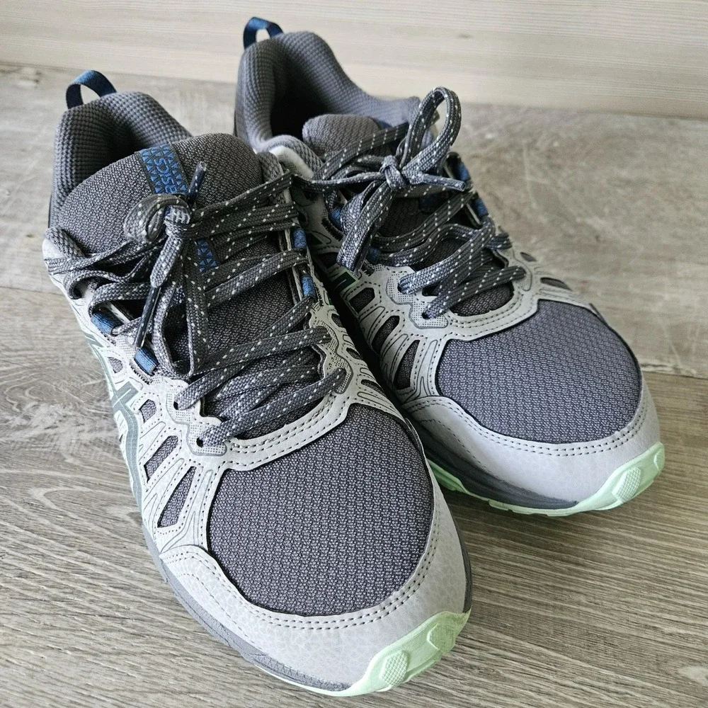 ASICS GEL-Venture 7 Trail Running Shoes Womens 7 WIDE Grey Hiking Sneaker